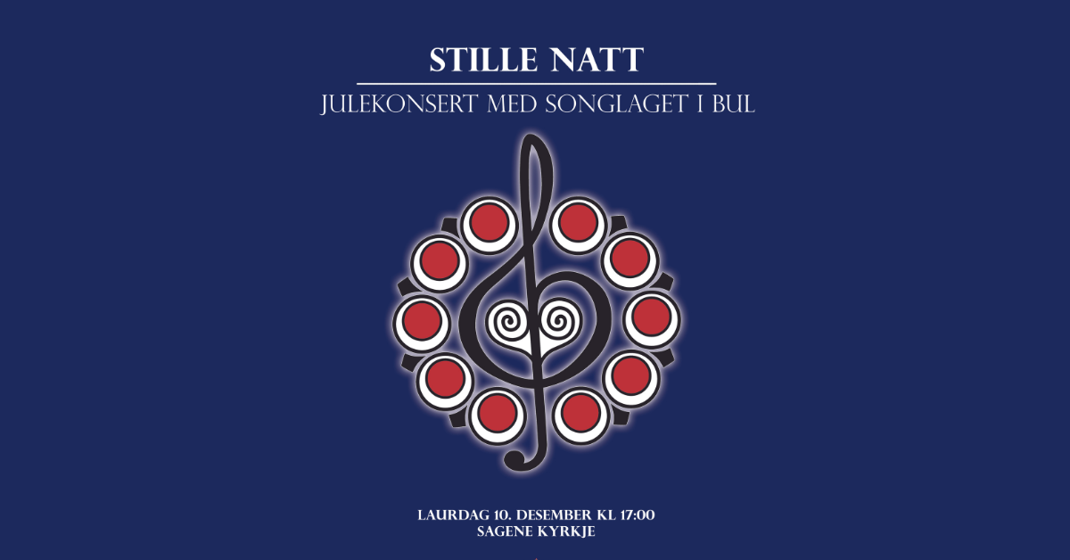 Plakat for Songlaget sin julekonsert